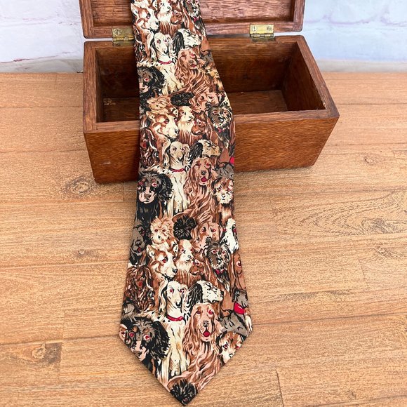 Vintage Dog Necktie - A.Rogers - Picture 1 of 6